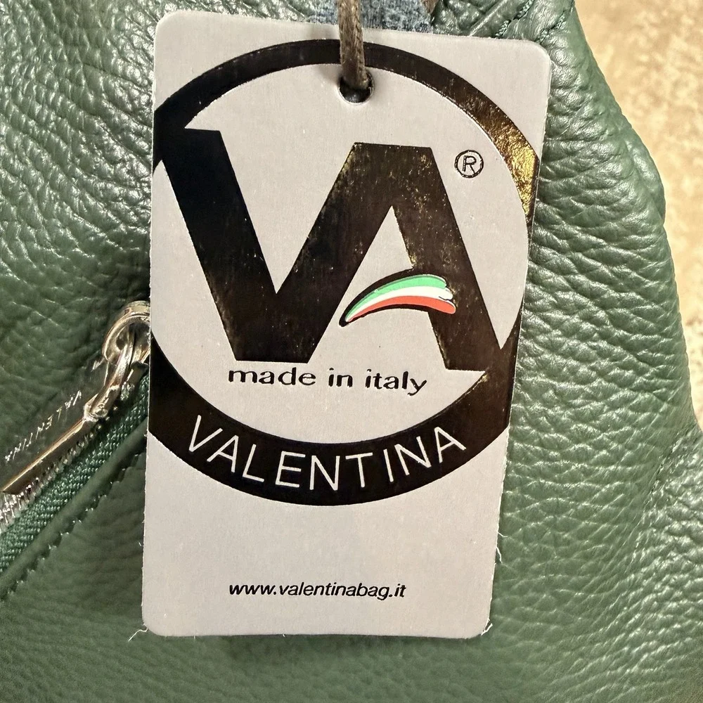 Valentina Italian Twist‎ Zip Convertible Sling Backpack Emerald Green NWT